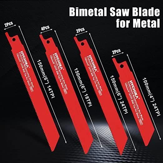 Lames de Scie Sabre, HYCHIKA Lame de Scie 32 PCS Pour La Coupe de Bois et de Métal