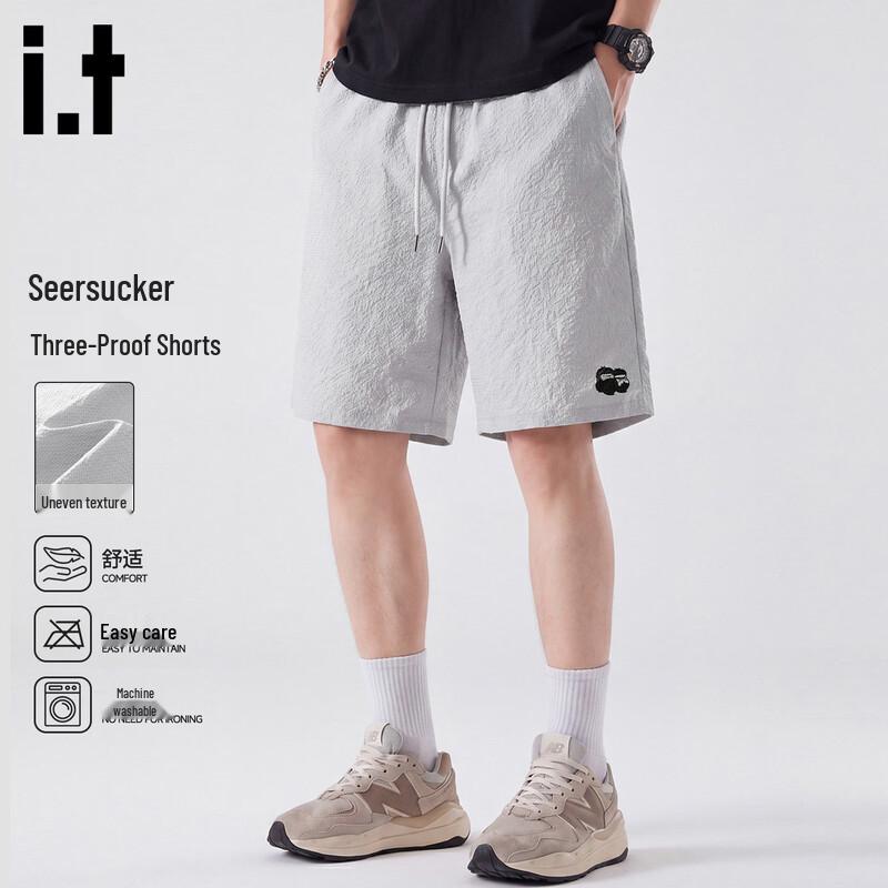 Fingercroxx IT Men s Summer Textured Casual Shorts M