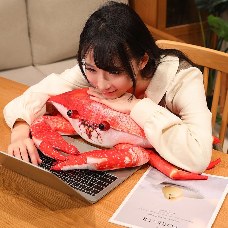 1Pc 3555Cm Kawaii Crab Plush Toy Real Like Swimming Crab King Crab Pillow Stuffed Soft Sofa Cushion Creative Birthday Gift