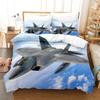 3D Fighter Bedding Set Aircraft Duvet Cover 2/3 Pieces Single/Double AU180 * 210 Boys' Room Luxury Home Textile Birthday Gift