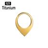 G23 Titanium High Quality  Waterdrop Septum Piercing Clicker Nose Rings 16G Segment Tragus Cartilage Daith Hoop Earrings Zircon
