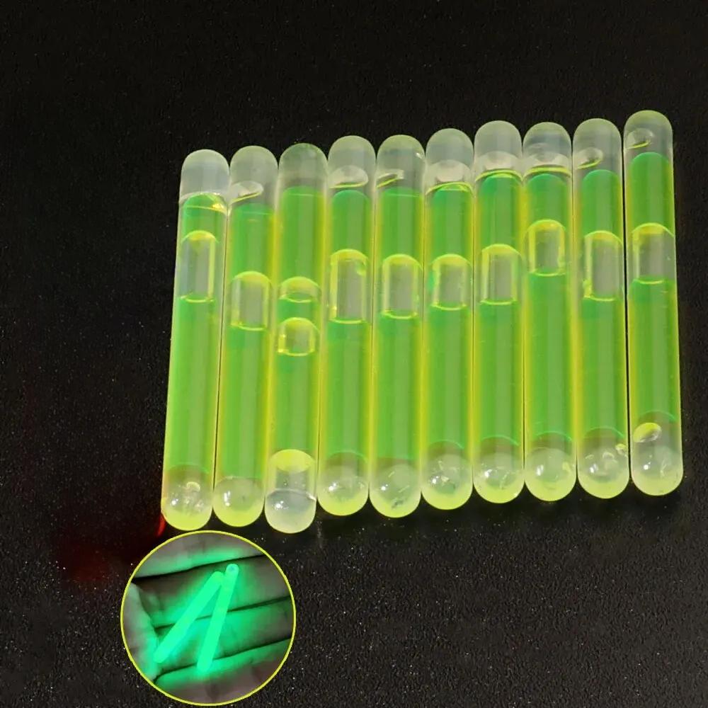 10 шт./пакет светлячков 4,5*40 мм для рыболовного поплавка флуоресцентный светящийся стержень свет ночной стержень огни инструмент яркий темный цветной светящийся стержень