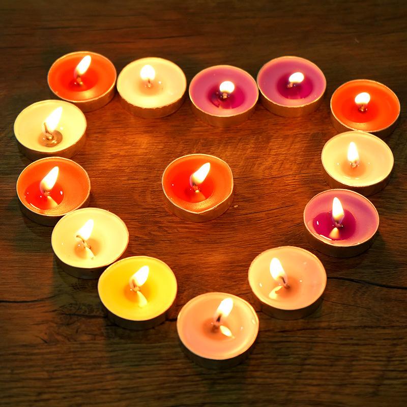 10 Round Candles Candlelight Dinner Candle Hotel Warm Tea KTV Glass Cup Candle Bar Candle Couple Supplies Candle