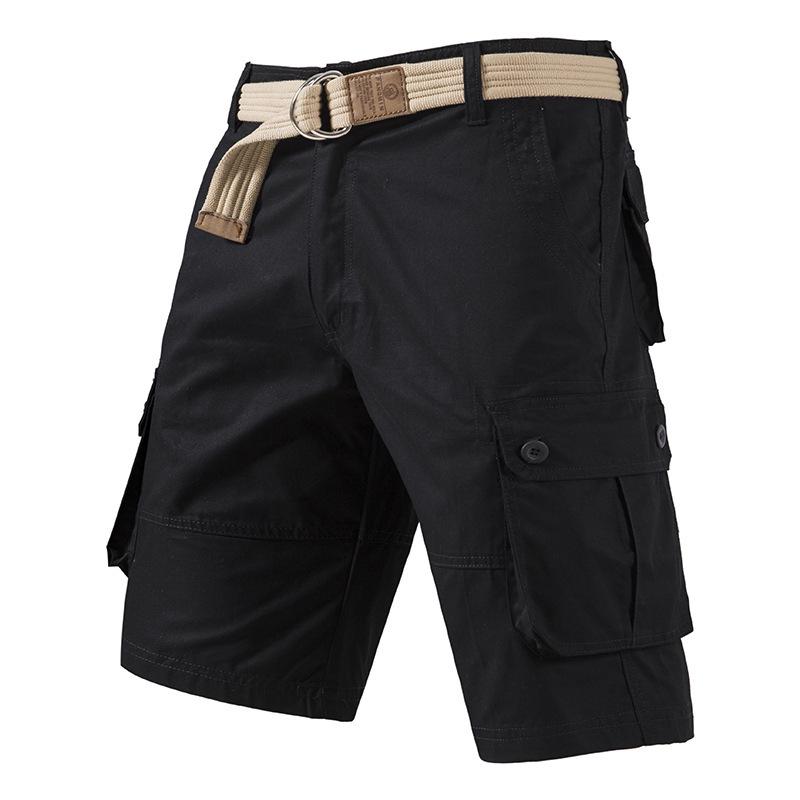 Men's Multi-Pocket Casual Washed Cotton Work Shorts