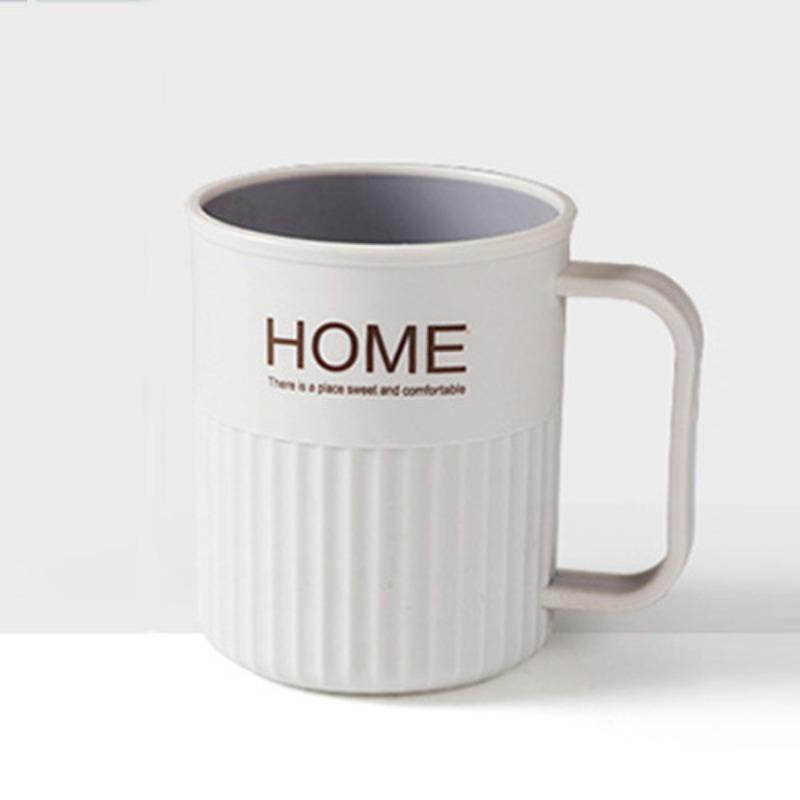 Two-color Mouthwash Cup Home Brushing Cup Wash Cup Couple Toothbrush Cup Color Belt Handle Jar