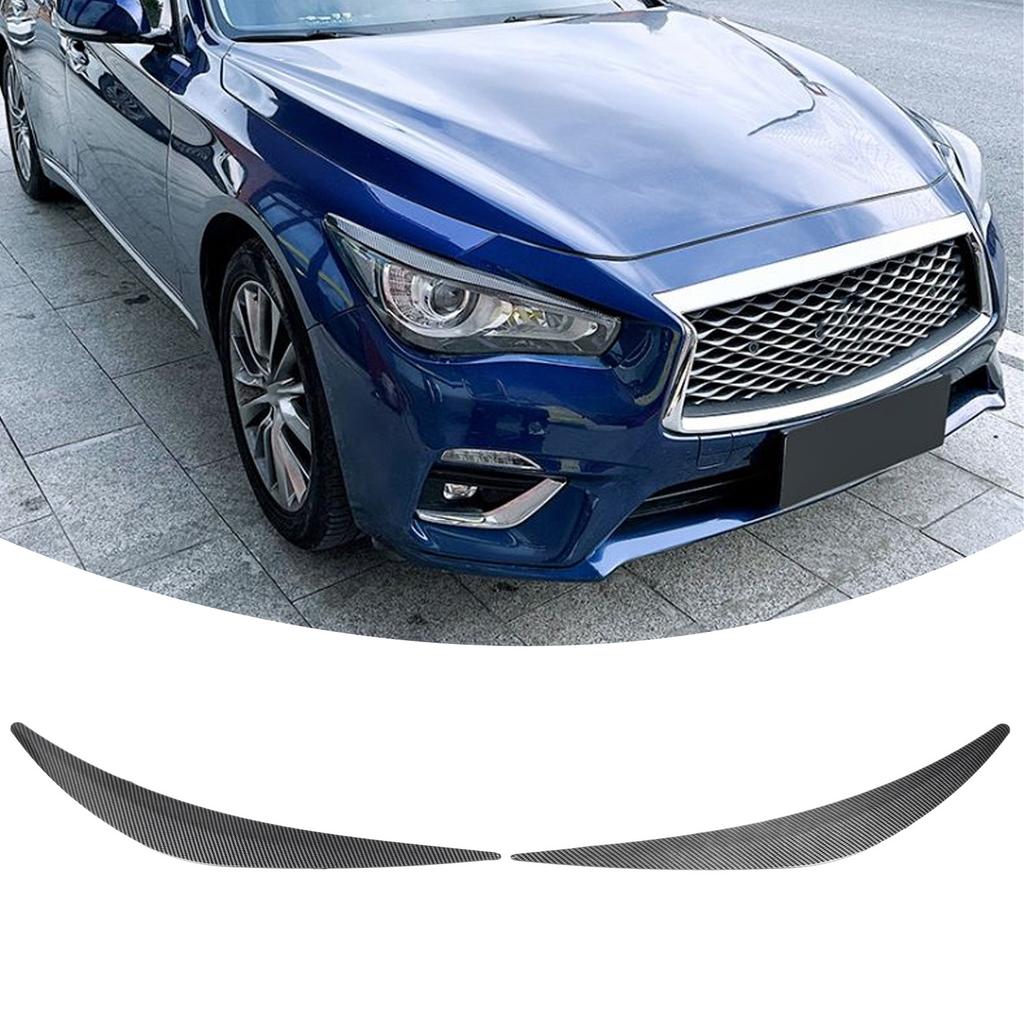 2Pcs Headlight Eyebrow Left Right Fade Proof Front Headlight Eyelid Trim Replacement for 0 2014 to 2023