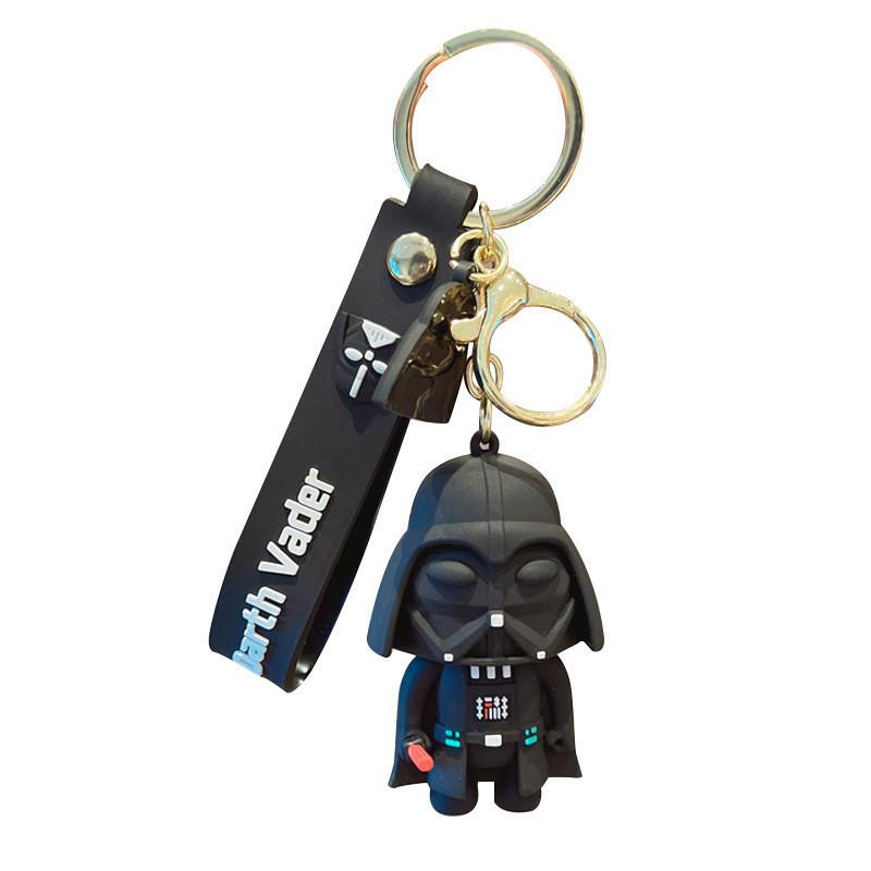 Adorable Cartoon Darth Vader Car Keychain Cute Pvc Soft Pendant Key Accessory