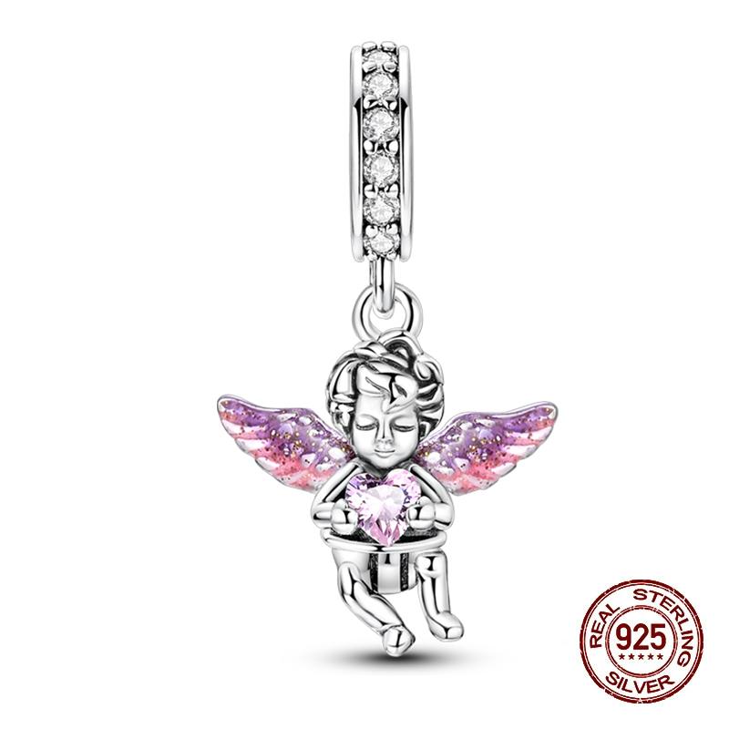 New Copper Color Angel Prayer Cross Bible Series Charms Beads Fit 3Mm Original Bracelets Diy Easter Jewelry Gifts