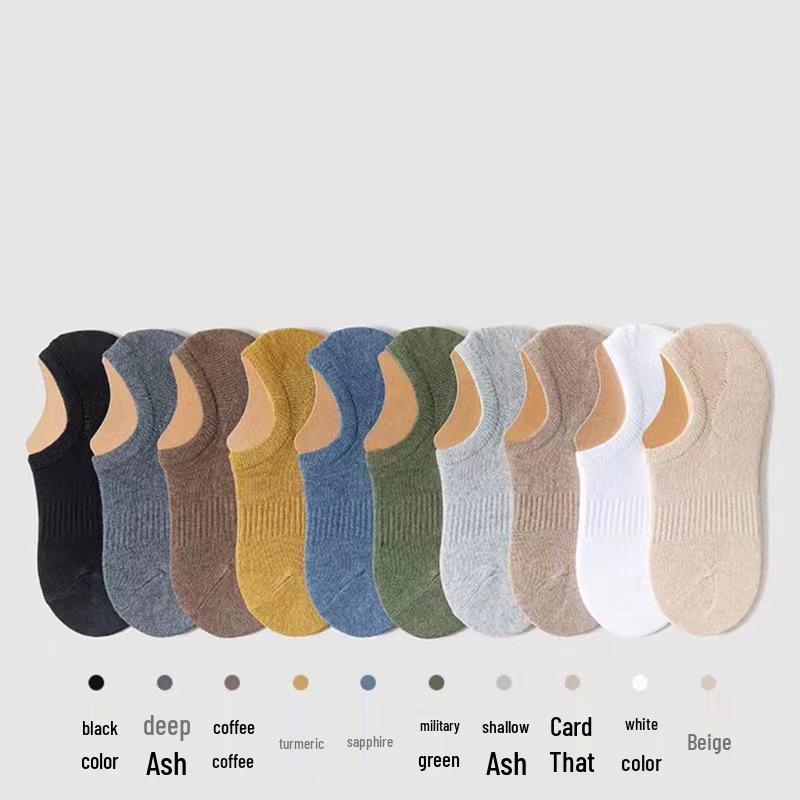 

Унисекс Летние Носки-невидимки Противоскользящие - Тонкие, Невидимые и Универсальные One Size (Basic Packaging) хаки