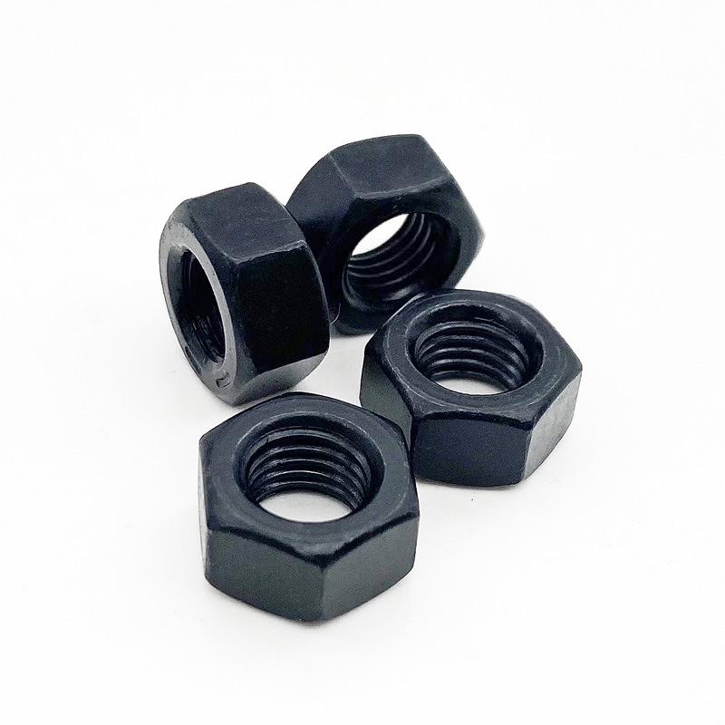 Black Oxide Carbon Steel Fine Thread Hex Nut - US Standard: Sizes 5/16, 3/8, 1/2, 5/8, 9/16
