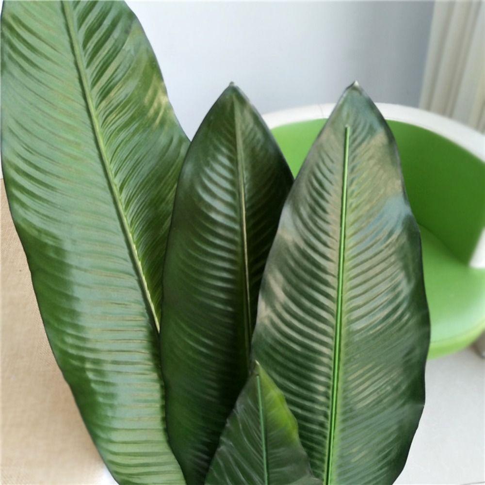 Plastic Artificial Large Banana Leaf Tropical Plants Fake Plants  Wedding Hotel Decor