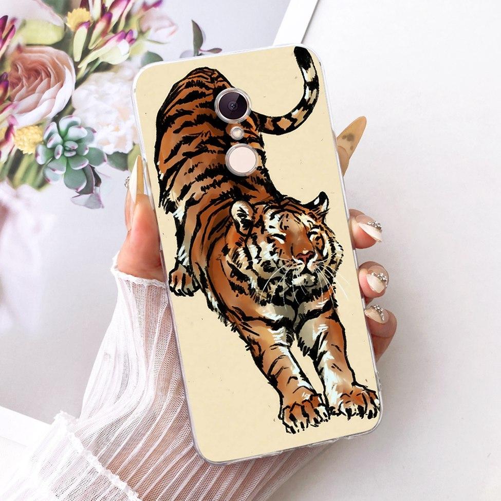 For Redmi 5 Case Cover Transparent Cute Cat Fashion Butterfly Funny Painted Casing MDG1 MDI1