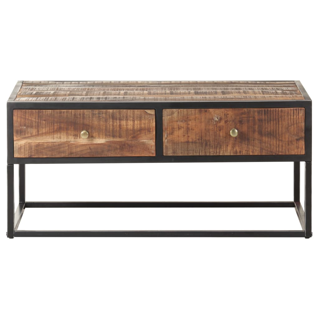 Coffee Table 90x50x40 Cm Rough Acacia Wood