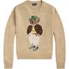 Polo Cotton Embroidered Pattern Crew Neck Sweater Women Sweater 211972121-001