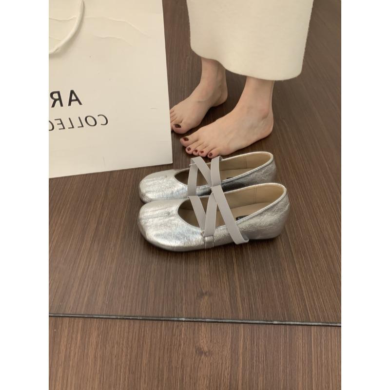 Mary Jane shoes women's new autumn soft-soled, not tired, inner height increase, shallow mouth ballet shoes