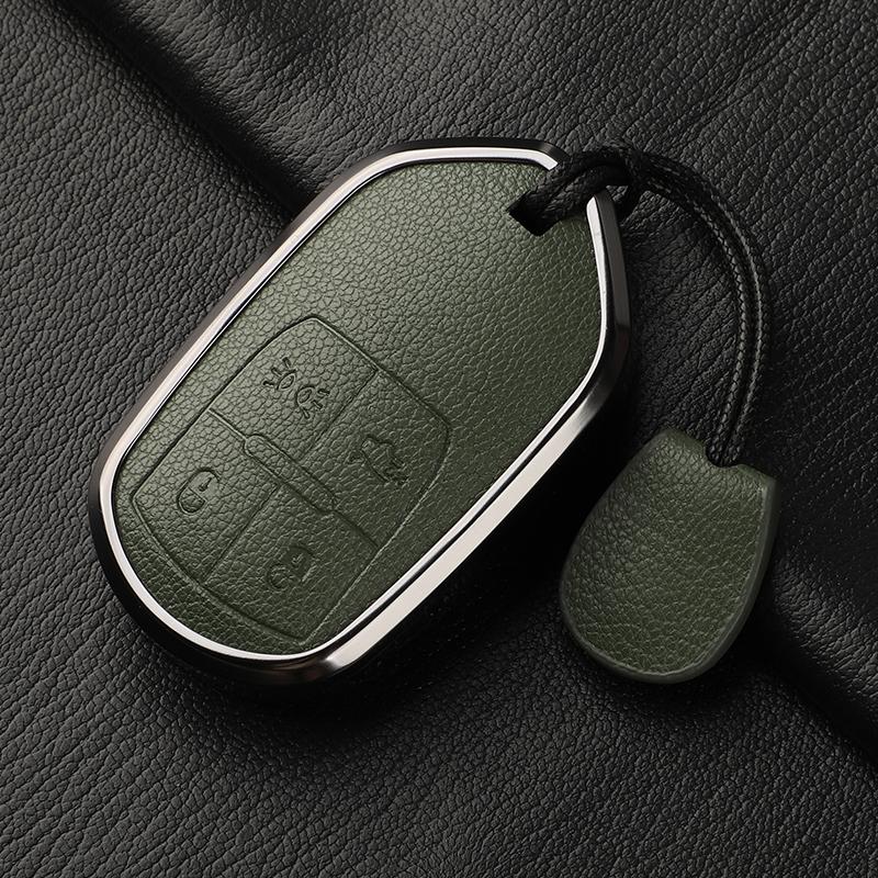 Custodia Cover Guscio Portachiavi Auto in Metallo e Pelle Fob Per Maserati Ghibli Levante Grancabrio Quattroporte Gt Granturism