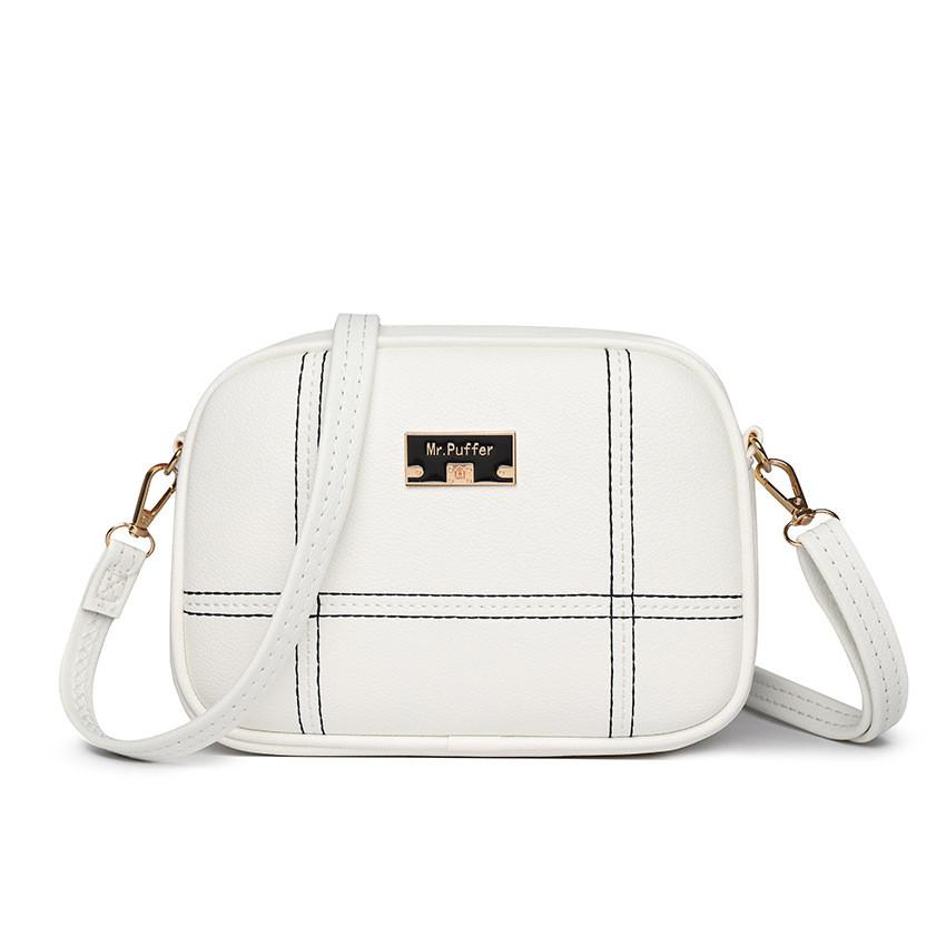 IELGY Ladies Black PU Crossbody All-Match Small Square Bag
