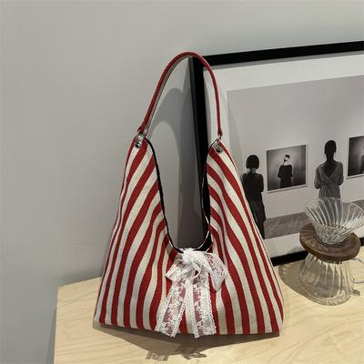 Simple and Fresh Shoulder Bag Summer Casual and Fashionable Large-capacity Shopping Bag Korean Version Retro Handbag