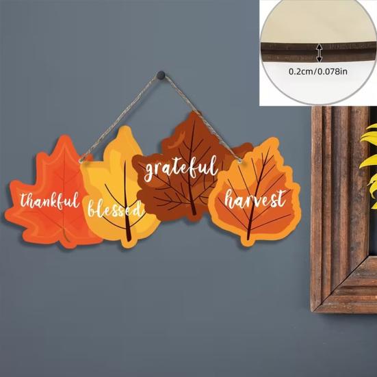 Yousheng Fall Welcome Door Sign for Front Door, Maple Leaves Wooden Door Hanger, Autumn Thanksgiving Wall Hanging Plaque for Farmhouse Porch, Home