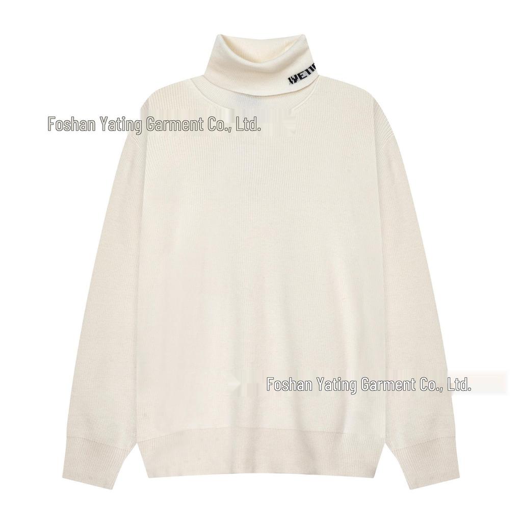 25th Anniversary Logo Embroidered Wool Knit Zip-Up Hoodie Sweater