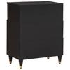 Black Sideboard with Shelf 60 x 33 x 75 cm Solid Mango Wood