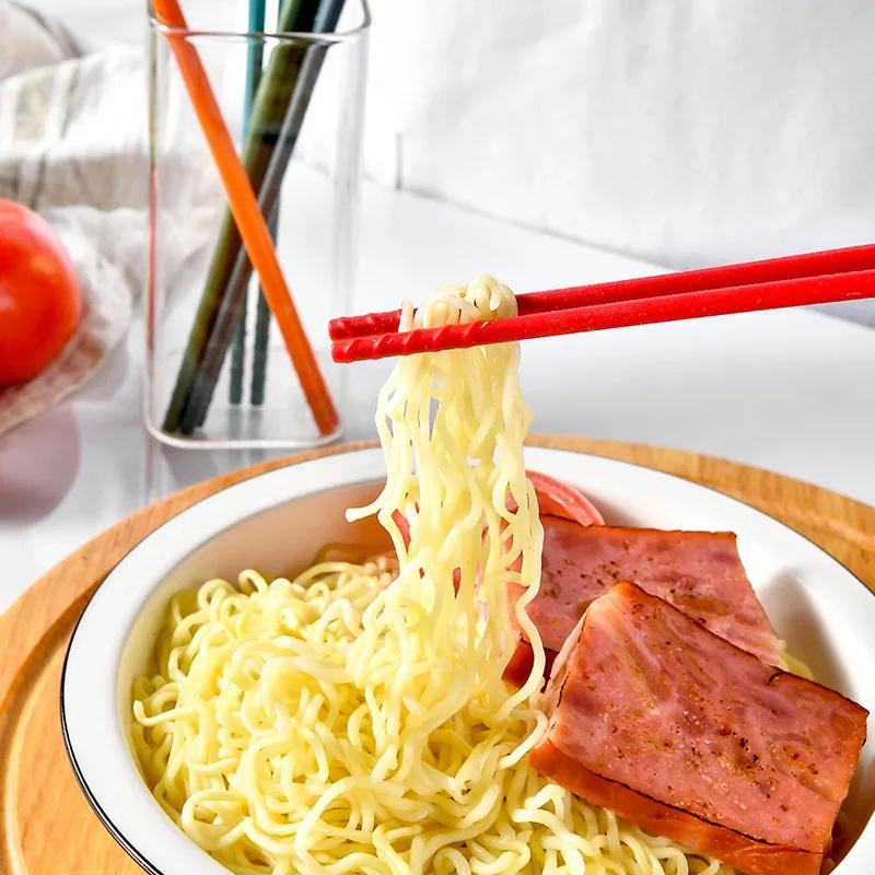 Silicone Chopsticks Set Japanese Non-Slip Chopsticks Noodle Sushi Food Chop Stick Kitchen Tableware Set Gift Dinnerware