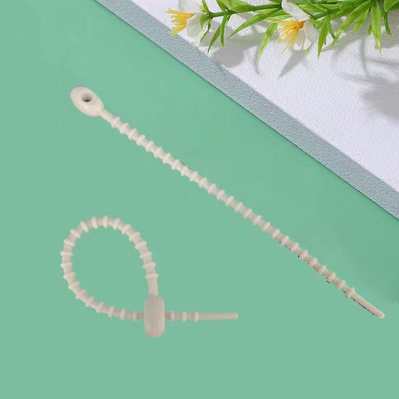 Self-Locking Silicone Cable Tie - Cartoon DIY Key Ring Reusable Clip