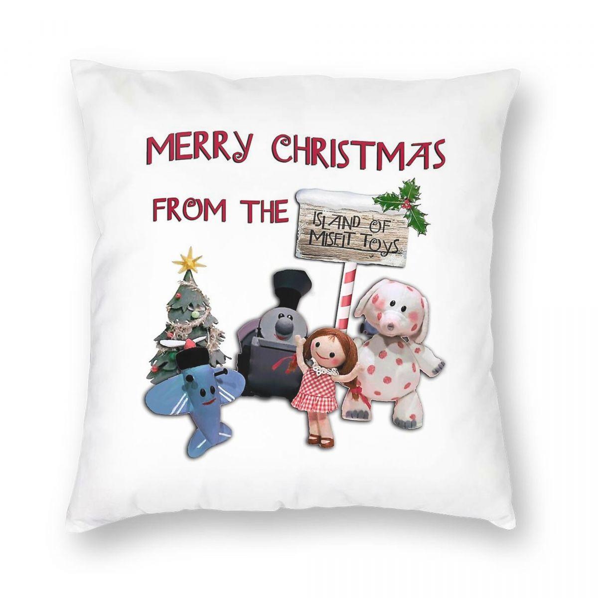 Merry Christmas Island Of Misfit Toys Square Pillowcase Polyester Linen Velvet Decor Throw Pillow Case Sofa Seater Cushion Case 30x30cm