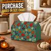 1pc Autumn Tissue Box Holder with Vintage Autumn Design - Maple Oak Leaf Branch, Durable Polyester, Ideal for Kitchen, Living Room, Bedroom, Bathroom,