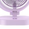 USB Desk Fan Rechargeable Quiet Small Portable Desktop Table Fan with Light for Home Travel Office