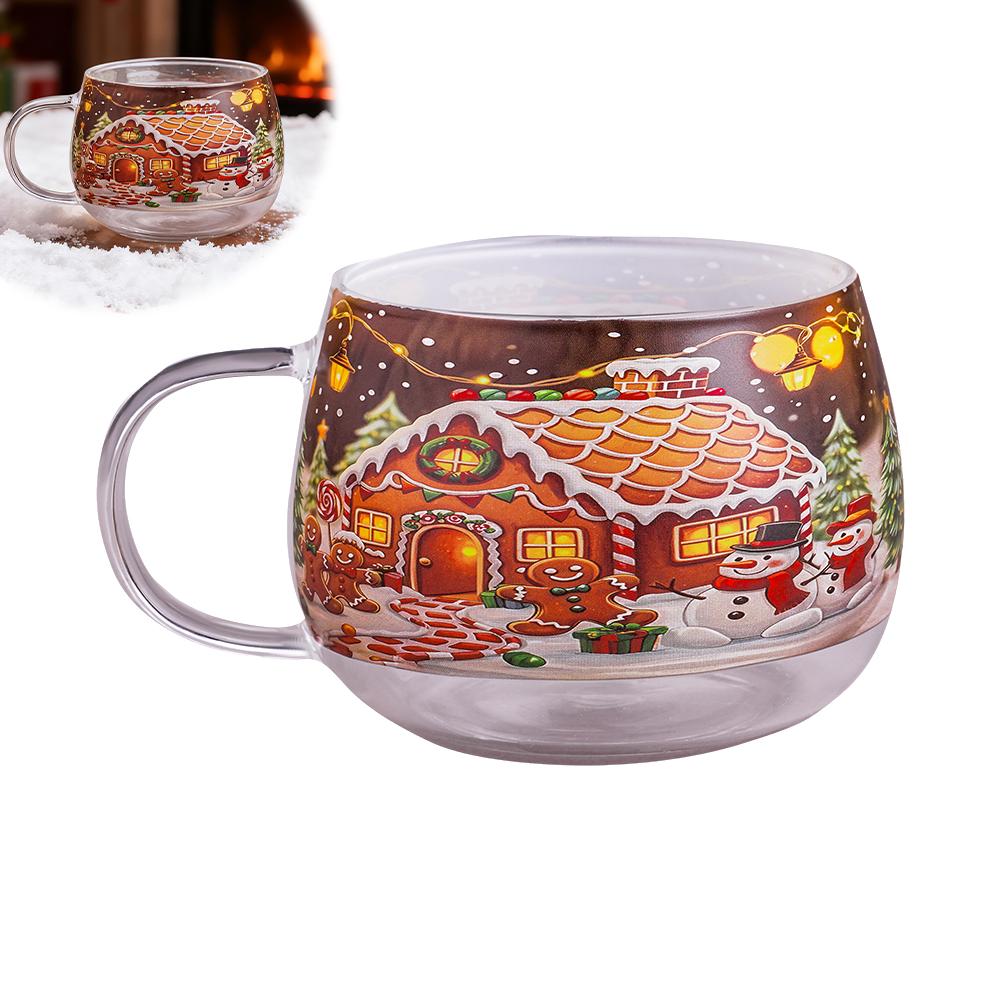 Christmas Themed Painted Mug for Coffee Juice Beverage Festival Atmosphere Party Decorations - Festive Cup for Beverages
