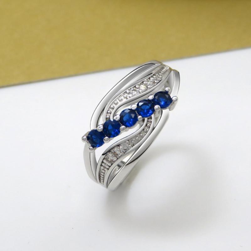Lindon Classic Copper Alloy Zircon Ring Ladies Jewelry Wedding Promise Party Gift