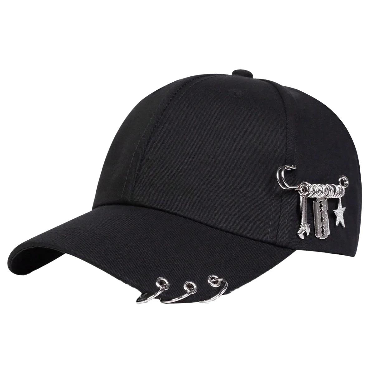 

Unisex Iron Ring Baseball Caps Spring Autumn Outdoor Sunscreen Hat Adjustable Casual Trucker Hats