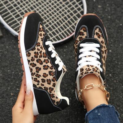 Damen Low-Top Sneaker - Schnürverschluss, Gepolsterte TPR-Sohle - Ganzjahres-Schuhe für Fitnessstudio, Walking, Alltag - Obermaterial aus Synthetik - Minimalistische Sneaker