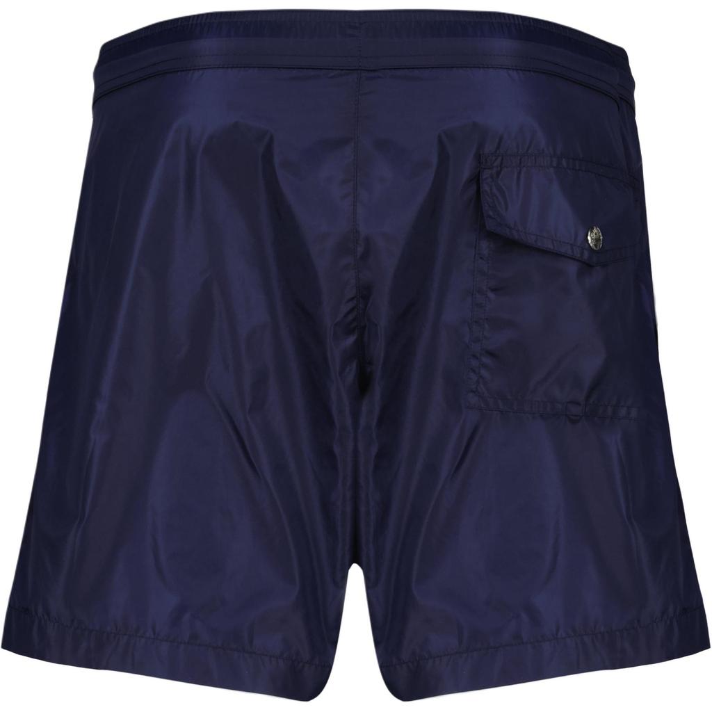 Moncler SS26 Beach Logo Quick-Dry Mid-Rise Swim Trunks Men swimwear L10912C000115985M754
