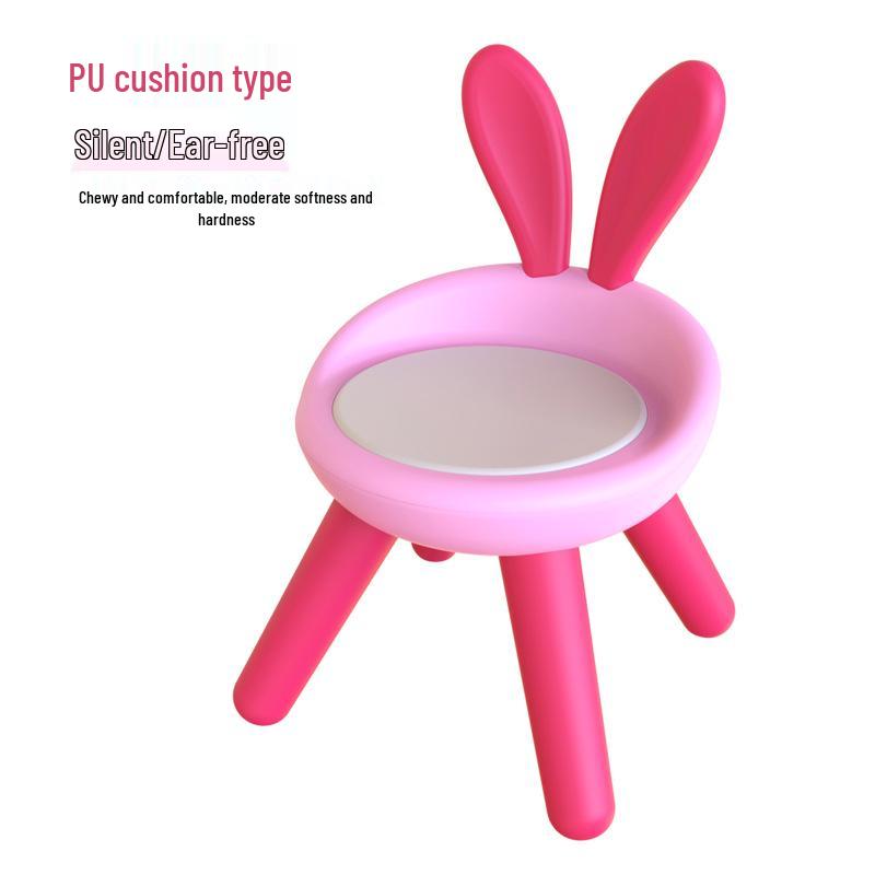 Children's Cute Squeaky Stool with Backrest - Ideal for Dining, Play, and Kindergarten