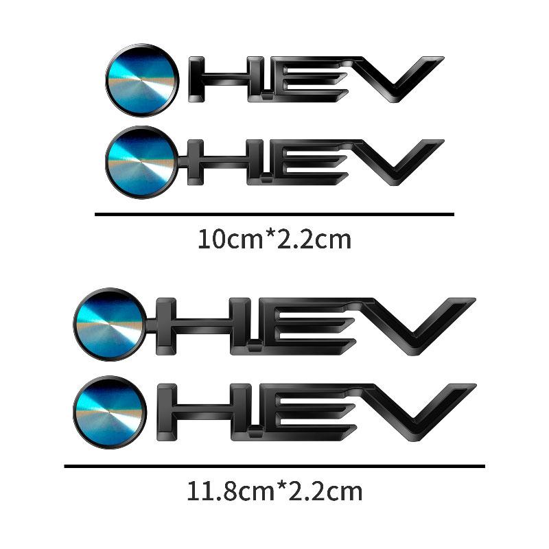 1Pcs ABS Plastic Car Styling HEV Logo Emblem Rear Bumper Tail Door Trunk Sticker For Camry Highlander Corolla Auris Hilux