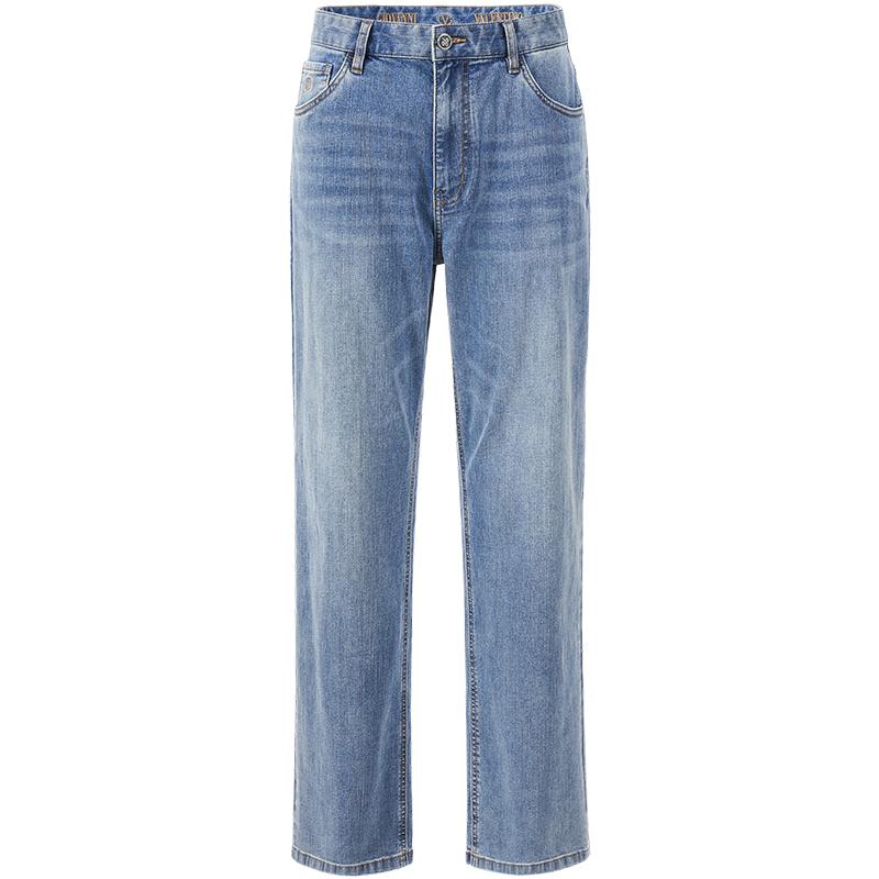 

Giovanni Valentino Men s Cooling Cotton Wide-Leg Straight Jeans 34