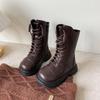Bocanci lungi pentru fetițe toamnă/iarnă stil britanic - Talpă moale, Manșetă înaltă, Design de prințesă, Vârste 1-3