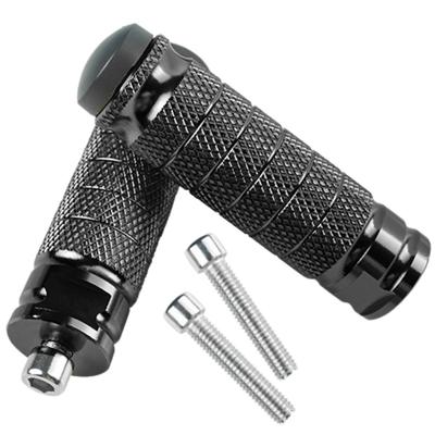 RYOTBASE Pedane Passeggero Universali Posteriori per Moto Personalizza e Decora Alluminio per e Pedane Nere, Pedane, Barre, Su, Passeggero, Lega, M8, Scooter,