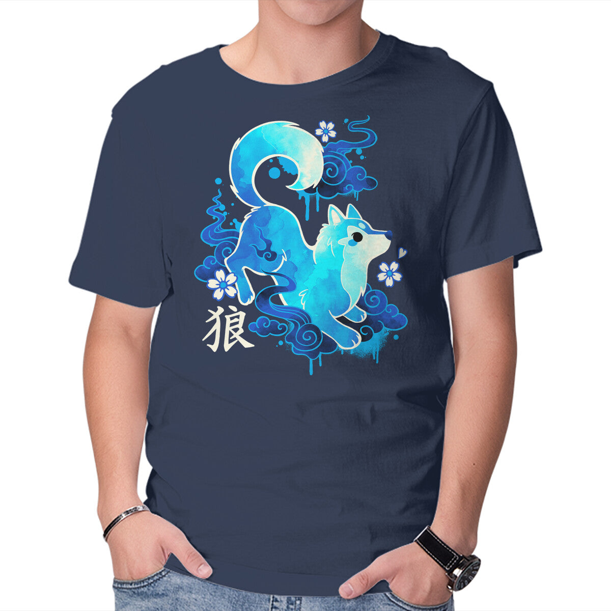 Unisex Crew Neck T-Shirt Wolf Spirit Graphic Short Sleeve Casual Tee XXXXL