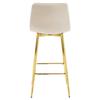 ARCETO stool - beige velvet / GOLDEN legs x 1
