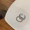 Luxury Minimalist Double Layered Zircon Ring for Women - Sophisticated and Unique Design - Delicate Finger Ring with Opening