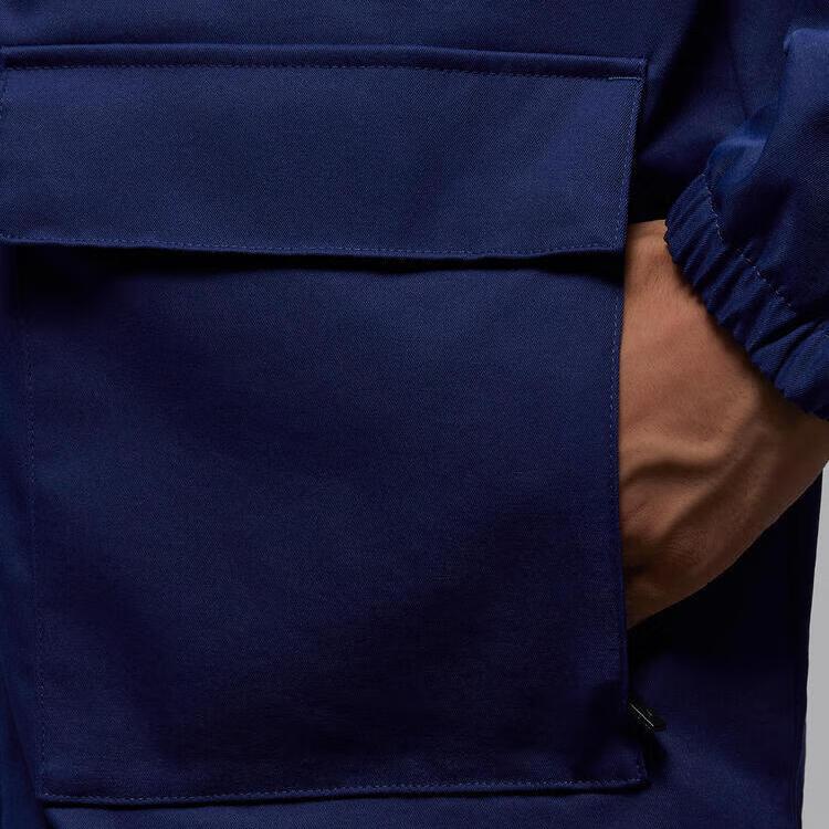 Jordan Jumpman Solid Color Zip Sports Long Sleeve Golf Shirt Men tops Space-Blue Black HQ8682-492