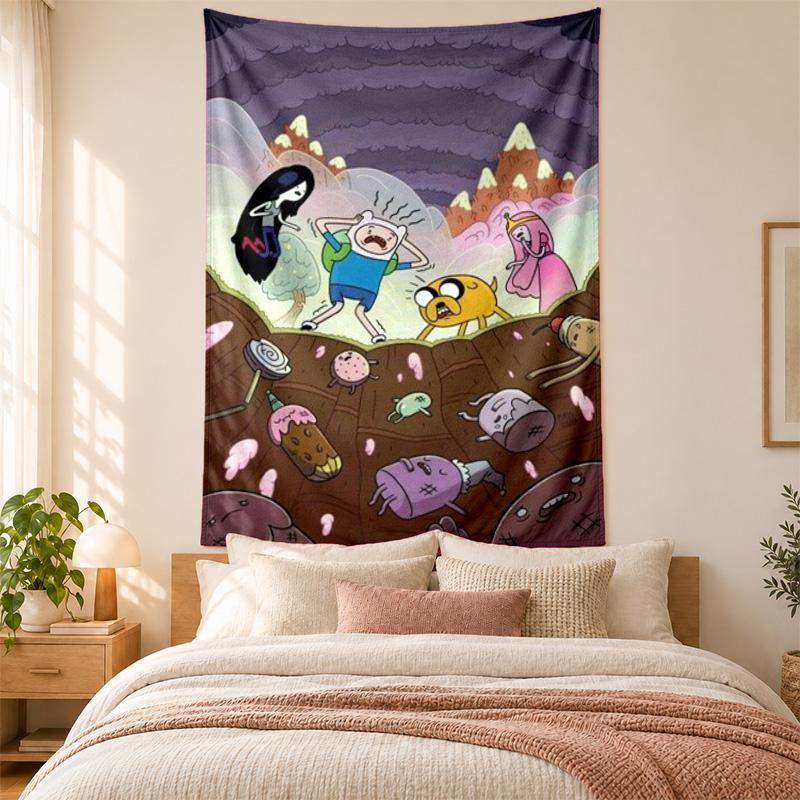 Adventure Time Tapestry Highquality for Decorating Living Room Bedroom Dorm Walls Ideal As Bedroom Wallart Orholiday Gift