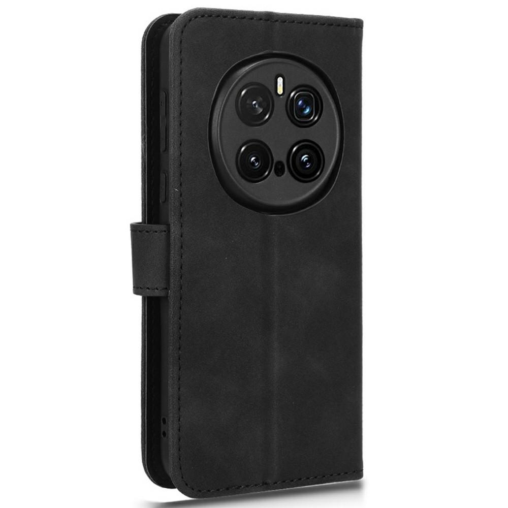 Für Honor Magic7 Pro 5G Lederhülle Hautgefühl Sturzsicher Brieftasche Klapphandyhülle