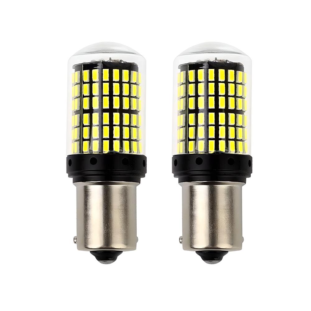 

2pcs 3014 144smd Canbus S25 1156 P21W BA15S LED BAY15D BAU15S PY21W T20 LED 7440 7443 W21W 1157 led Bulbs For Turn Signal Light