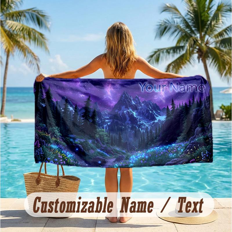 Custom Text Beach Towel, Soft Absorbent Swimming Multi-use TowelWorld of Warcraft