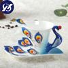 200ML Bone Cna 3D Color Enamel Animal Coffee Cup with Saucer and Spoon Ceramic Afternoon Teacups Drinwkare