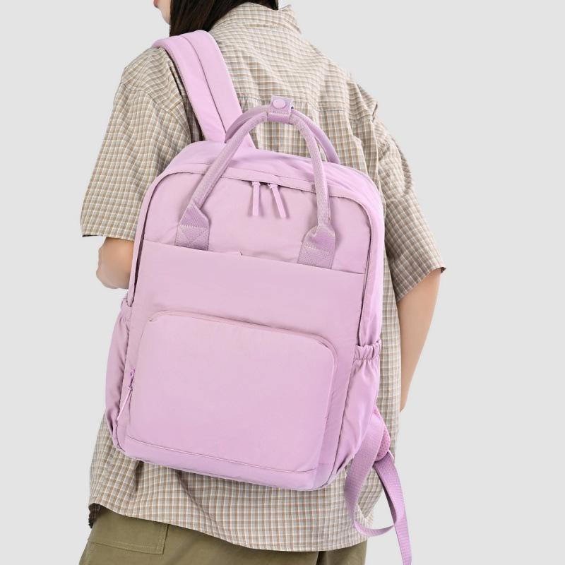 Nylon Travel Backpack 14 Inch Laptop Bag Lightweight Water-Resistant Women College Student Daypack Casual Commuter Large Backpack